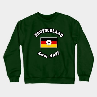 ⚽ Deutschland Football, Schwarz-Rot-Gold, Los Auf! Team Spirit Crewneck Sweatshirt